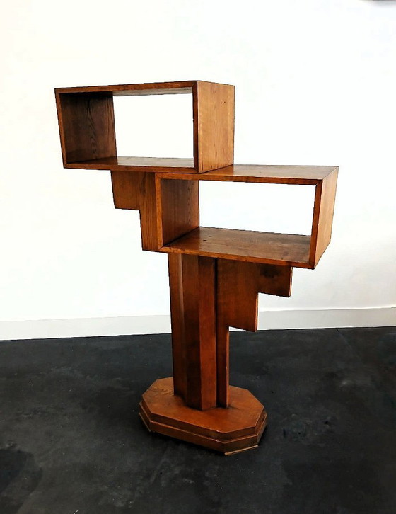 Image 1 of solid oak room divider Amsterdam School