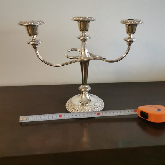 Image 1 of CHANDELIERS ANGLAIS ARGENTÉS