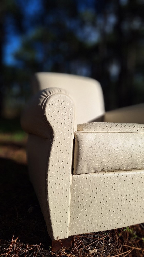 Image 1 of poltrona club in pelle conciata al vegetale