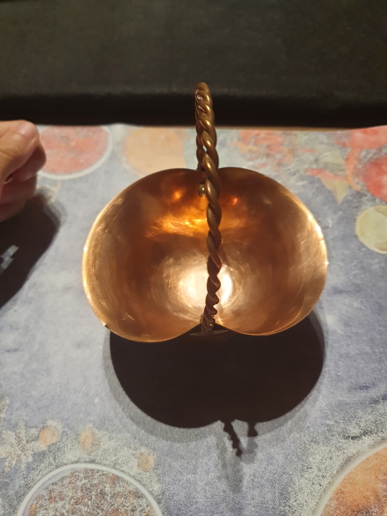 Decoratieve Vintage Koperen Mand – Decoratieve objecten, Copper (photo 5 of 5)