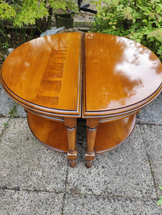 Image 1 of Halbmond-Couchtisch aus Kirsche