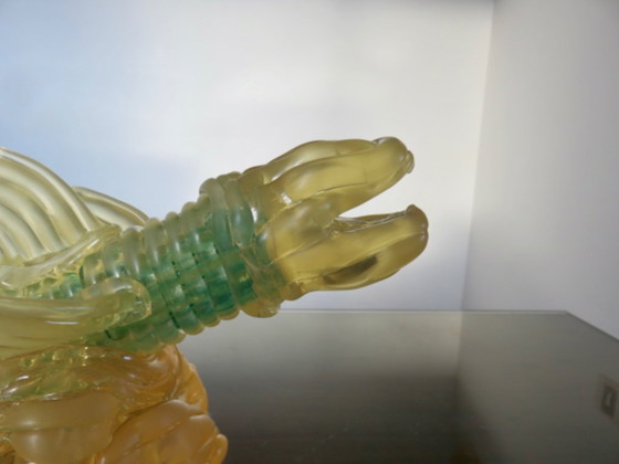 Image 1 of Resin sculpture depicting an imaginary and monstrous fish