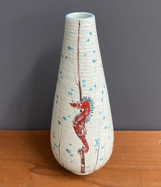 Image 1 of Italienische Vase, Modell 38-29 mit Seepferdchen-Dekor, 1960er Jahre