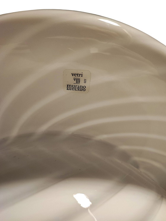 Image 1 of Lampe champignon vintage en verre de Murano à motif filigrané – Vetreria 022 - La Murrina