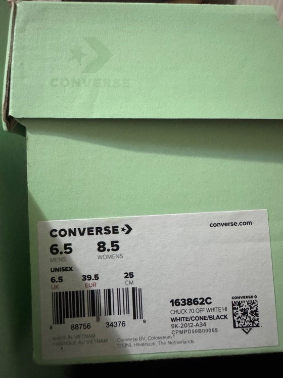 Image 1 of Converse x Off-White Chuck Taylor All-Star 70S Hi Sneaker
