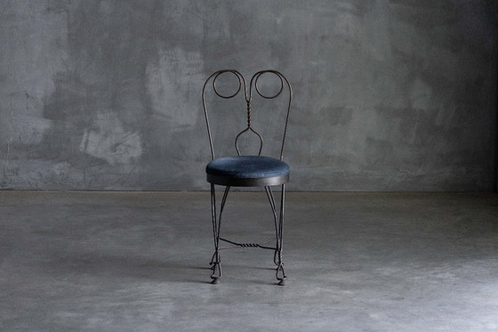 Image 1 of Smeedijzeren vlinder eetkamerstoel, Frankrijk, jaren 1960