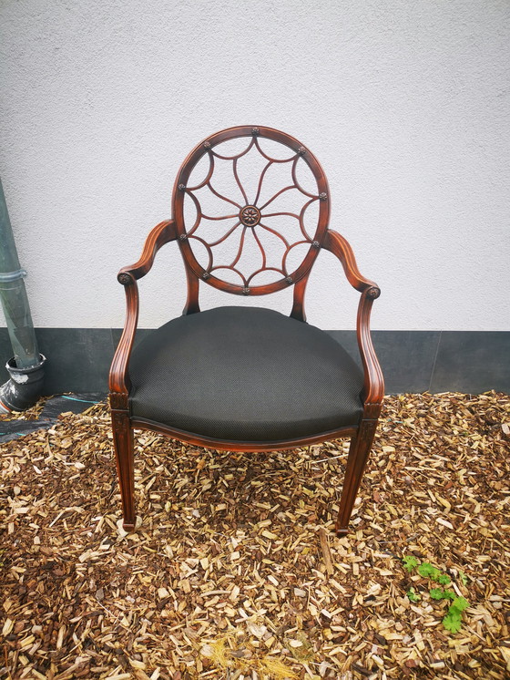 Image 1 of 5X Heppelwhite Style Spiderweb Chairs