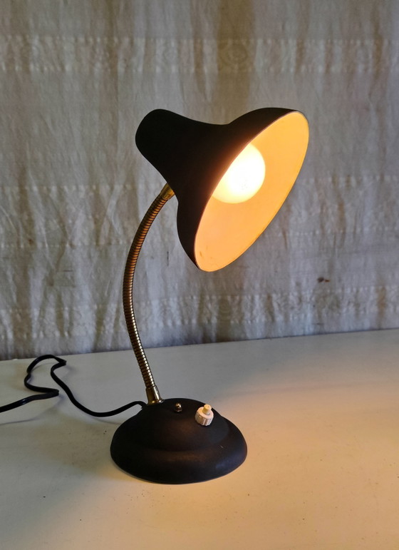 Articulated Metal and Brass Table Lamp - Mid-20th Century (photo 4 of 11)