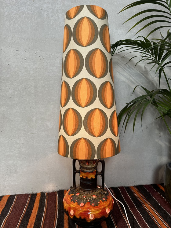 Image 1 of Vintage XL Fat Lava Vloerlamp - keramiek