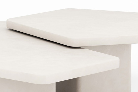 Contemporary Plaster Coffee Table Set Mortex – Atelier BB, Salontafels, Other (photo 11 of 18)