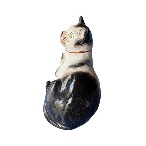 Image 1 of Rara estatua de gato de Staffordshire - Inglaterra, c. 1860-1880