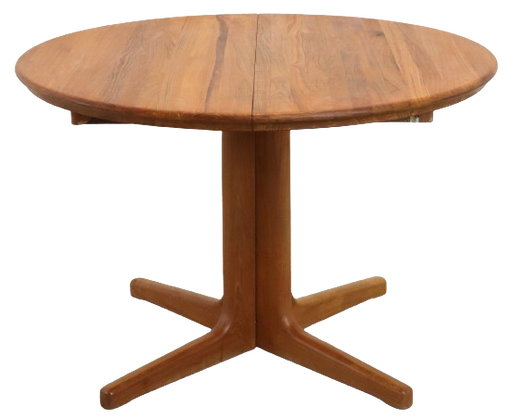 Table de salle à manger ronde extensible design danois 'Lystlund' vintage