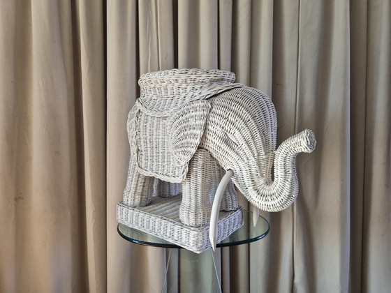 Image 1 of Vintage wicker elephant