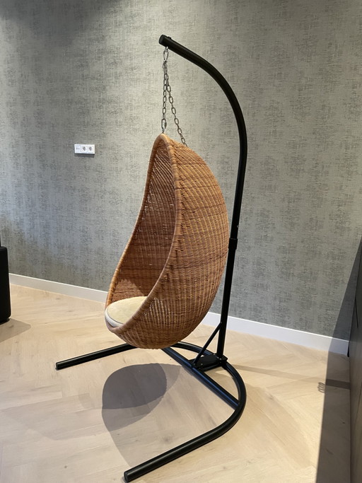 Silla huevo - Vía Pols Potten – stoelen fauteuils, Metal, Rattan (photo 2 of 5)
