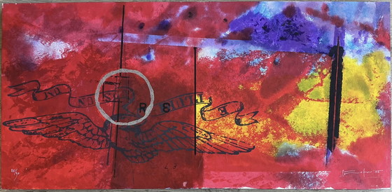 Image 1 of Piotr Konkel - tríptico ‘Abrazo’ - serigrafías sobre tabla