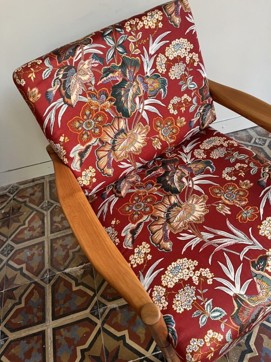 Image 1 of Scandinavische Fauteuil, Botanische Print