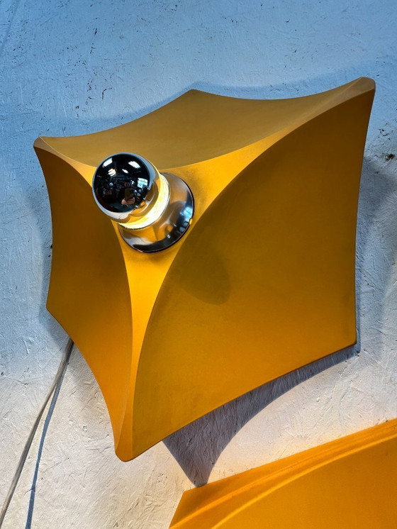 Image 1 of Vintage Hoffmeister Space Age Wandlampen, 6 Stuks, Duitsland 1970