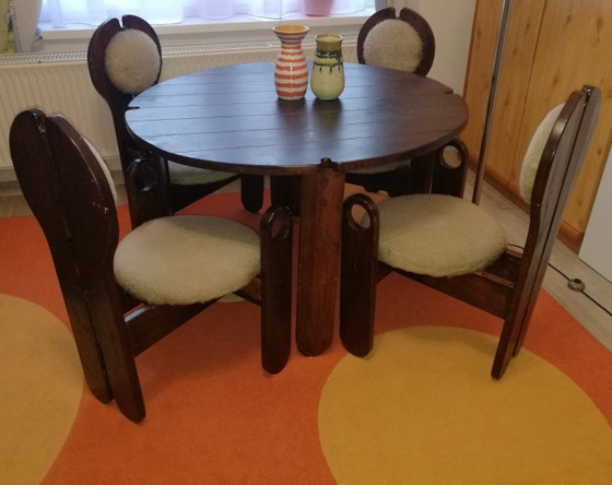 Vintage Dining Chairs & Table by Szeleczky, 1960s, Set of 5 – Dining set (photo 10 of 15)
