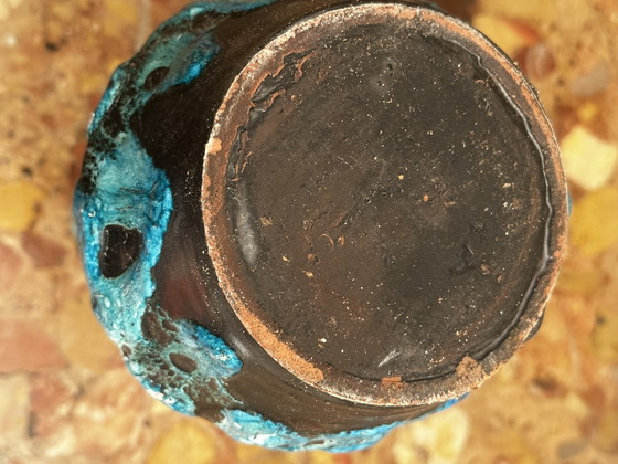 Image 1 of Vaso Fat Lava Blue - Atelier du Cyclope Annecy - anni '60 -'70