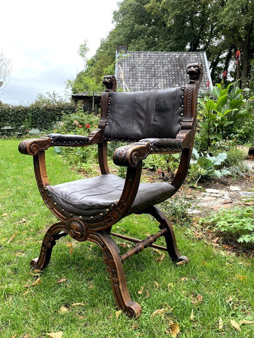 Dagobert ridderstoel leder 1900