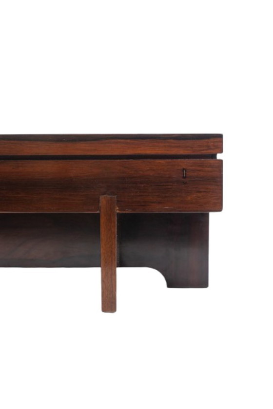Image 1 of Mesa de centro de estilo Art decó en palisandro. Fabricada en la década de 1970.