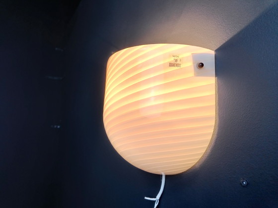 Image 1 of Murano Swirl glazen wandlamp van VM-Vetri, Italië, 1970