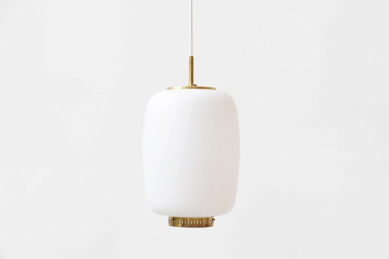 Two large glass Bent Karlby hanging lamps model Kina, Denmark 1960's – Pendant lamps, Crystal, Vintage (photo 3 of 5)