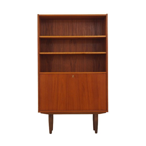 Teakhouten boekenkast, Deens design, jaren 70, gemaakt in Denemarken.