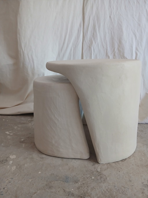 Duo Tavolini Nido Modello "HUG" – beeldhouwkunst, Ceramic