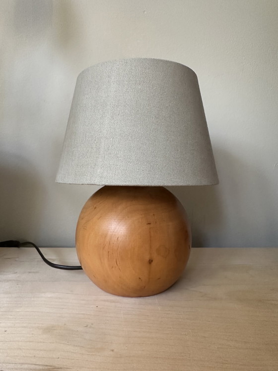 Image 1 of Vintage Deense houten lamp