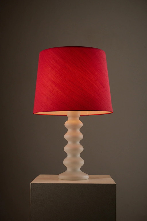 Uno & Östen Kristiansson for Luxus Table Lamp with Opaline Glass Base