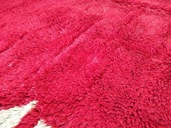 Tappeto berbero marocchino 300 × 200 cm – ecru, rosso e marrone, motivo grafico – Tappeti, Lana, Cotone (photo 4 of 10)