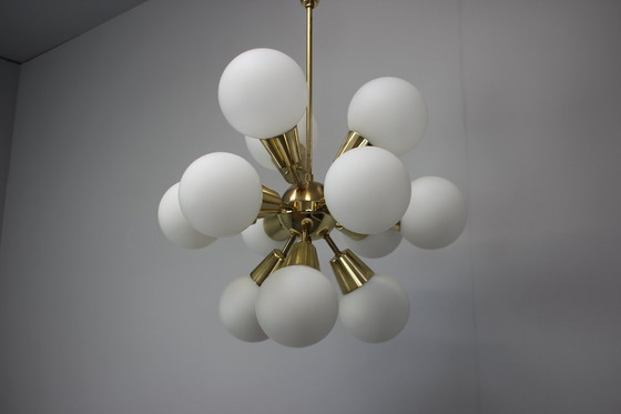 Image 1 of Lámpara de araña de la era espacial Sputnik de Kamenicky Senov, década de 1970