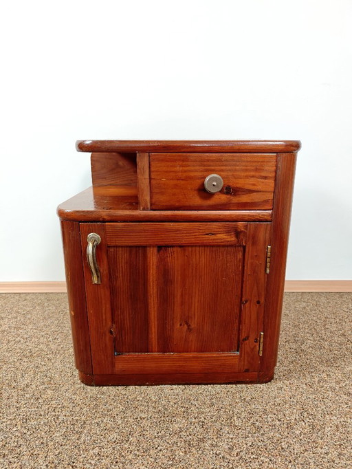 Vintage Nachttisch, Nachttischablage, Retro Nachttisch, Ablagetische, Holznachttische, Jugoslawien, 70, Mid Century