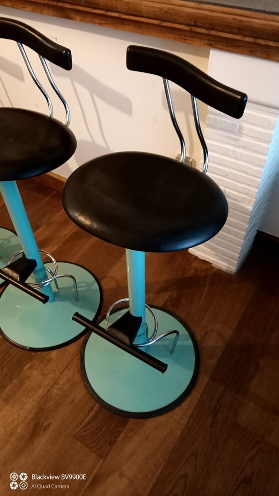 Image 1 of 4 Bar stools 'Marlon' by Bonaldo 80's