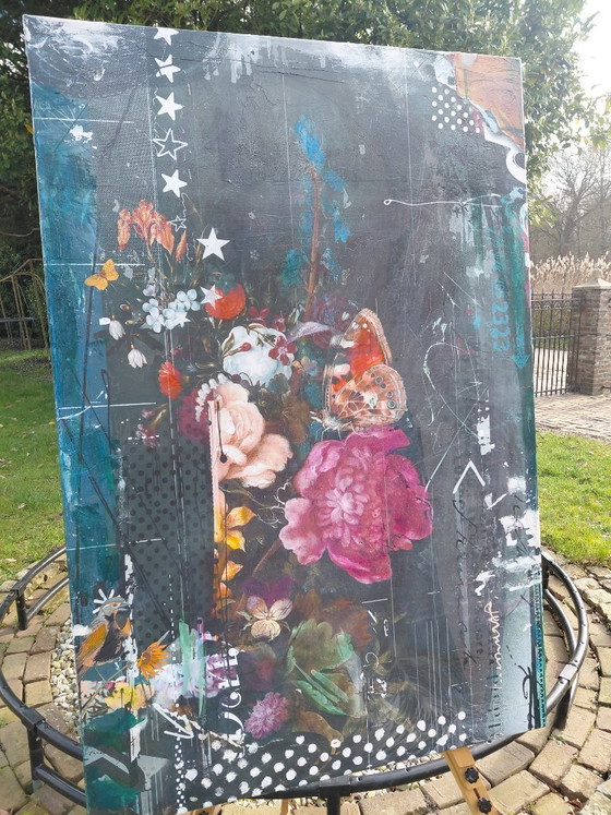 Image 1 of    'Soak up the sun' Mixed-Media Collage by Teis Albers