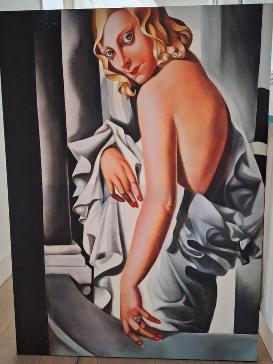 Image 1 of Painting with Frame Reproduction Tamara de Lempicka