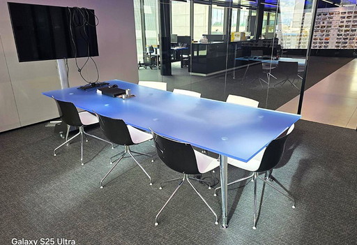 Ahrend 1200 Design vergadertafel - 300x120cm - Acrylaat en verlichting 2 stuks