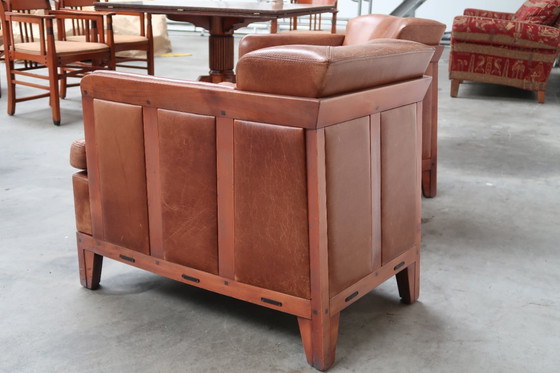 Image 1 of Poltrone vintage in pelle Shaker Schuitema - set da 2