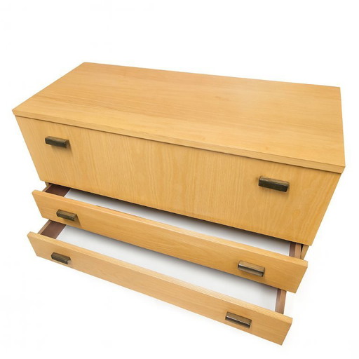 Vintage ladekast, jaren 70, Tsjecho-Slowakije – lichte afwerking