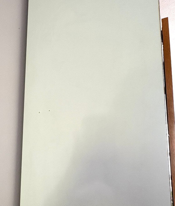 Image 1 of Mobile a muro di design, realizzato a mano, con anta scorrevole in rovere – 225 x 246 cm