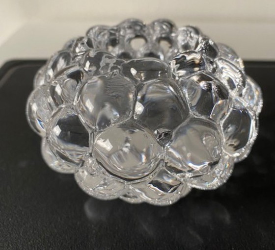 Image 1 of Orrefors Anne Nilsson 3 hermosos e icónicos candelabros de frambuesa