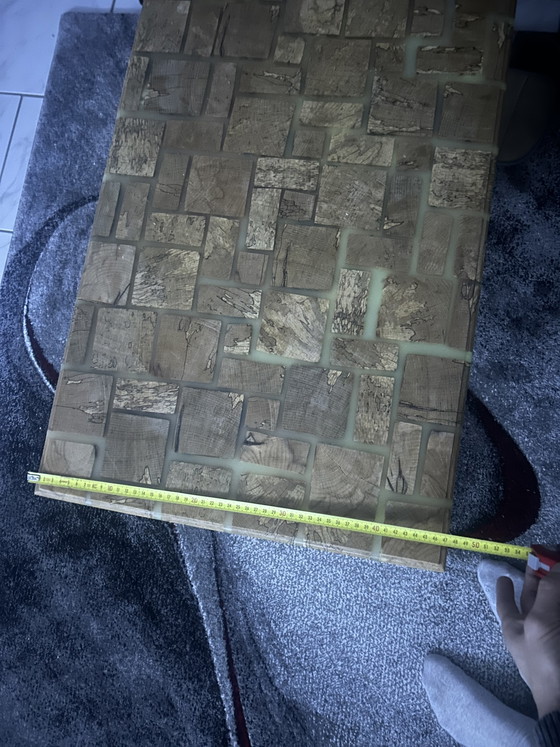 Image 1 of Table basse artisanale en résine époxy – Une pièce vraiment unique pour votre intérieur ✨