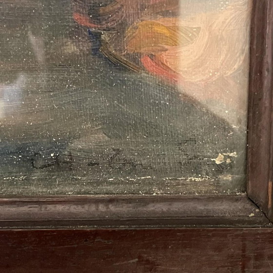 Charles Ernest Smets, Oasis de Tinghir, Maroc, années 1940, Huile sur toile, Encadré – Peintures et dessins (photo 12 of 12)