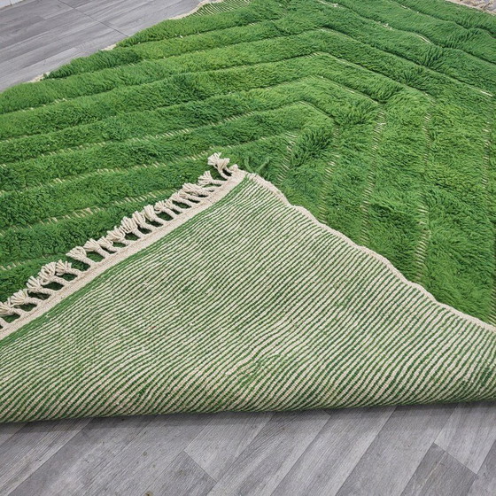 Grande tappeto berbero verde fatto a mano, 250/350 cm – Tappeti, Wool (photo 8 of 8)