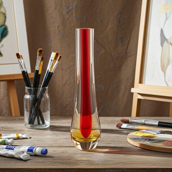 Image 1 of Vase Flavio Poli Seguso Murano, style moderne du milieu du siècle, 1960