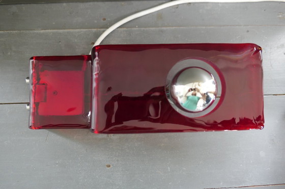 Image 1 of Mazzega Murano Italia aplique cristal rojo