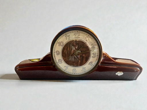 Vintage WGP - Mid Century Ceramic Mantel Clock by S&G (Scheurich and Greulich) – A Timeless 1950s Piece for Every Home.