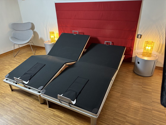 Image 1 of Lit RÖWA Genio 180 x 200 avec tenture murale en feutre rouge