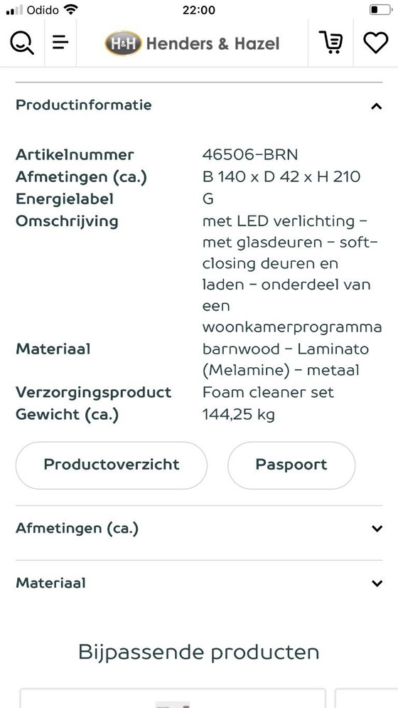 Image 1 of For sale: new Hendes and Hazel display cabinet